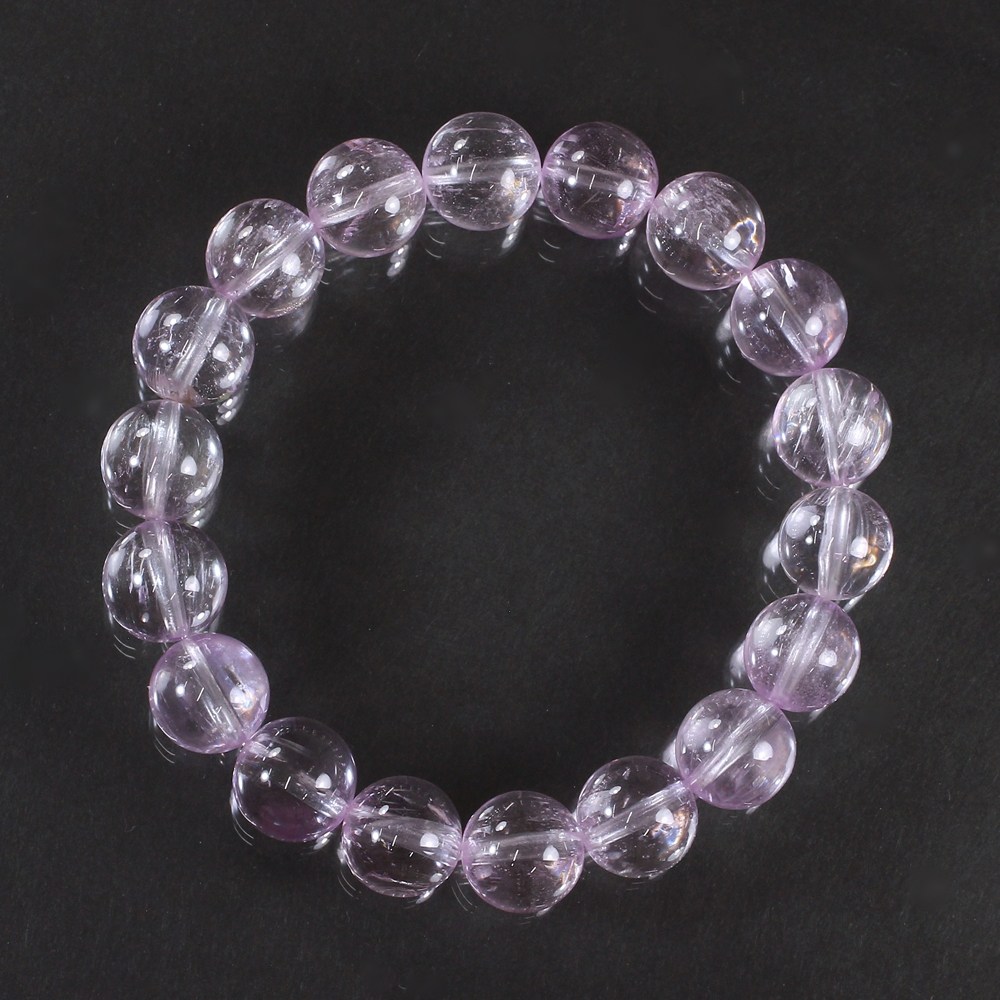 最高品質]クンツァイトブレスレット（約11mm玉） - 埼玉県吉川市の