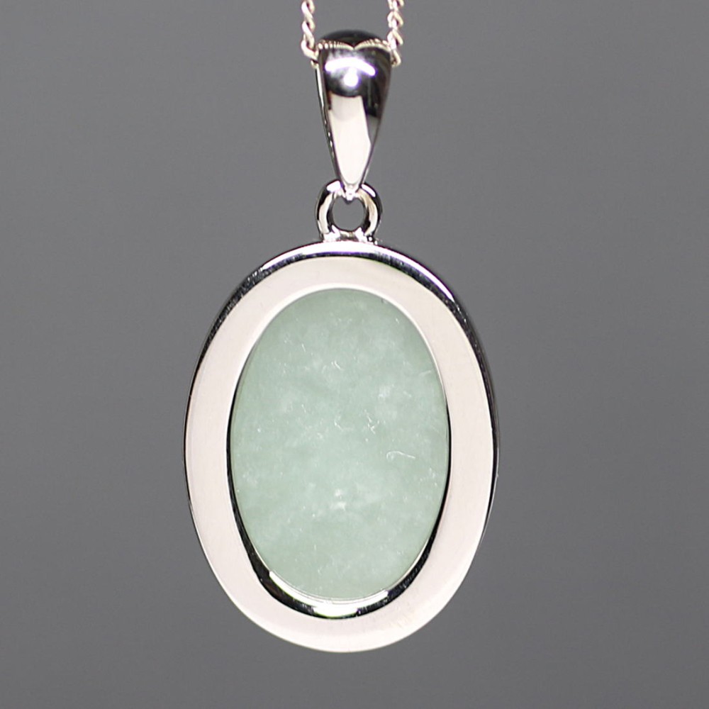 ミャンマー産] 天然翡翠ペンダントトップ（シルバー925） - 埼玉県吉川