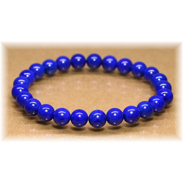 高品質]ラピスラズリブレスレット（約8mm玉） - 埼玉県吉川市の天然石