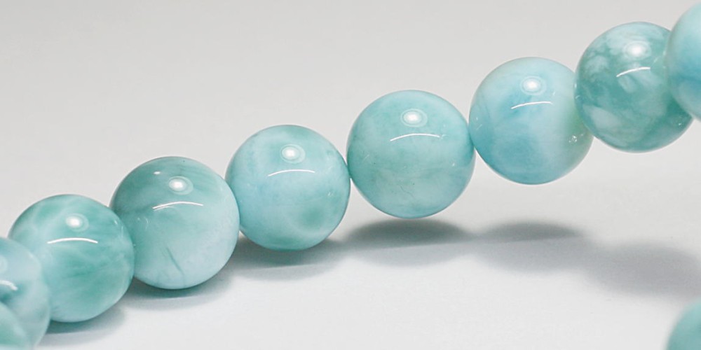 高品質]グリーンラリマーブレスレット（約10mm玉） - 埼玉県吉川市の