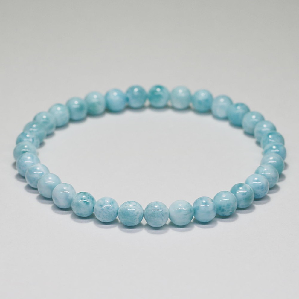 高品質]ラリマーブレスレット（約6mm玉） - 埼玉県吉川市の天然石専門