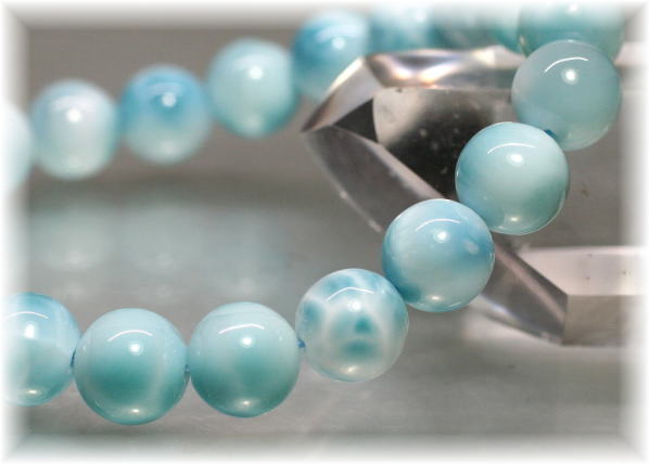 3A]ラリマーブレスレット（約9mm玉） - 埼玉県吉川市の天然石専門店