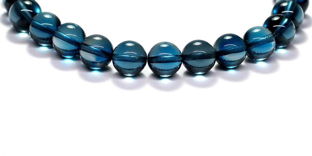 トップクォリティ]ロンドンブルートパーズブレスレット（約8mm玉