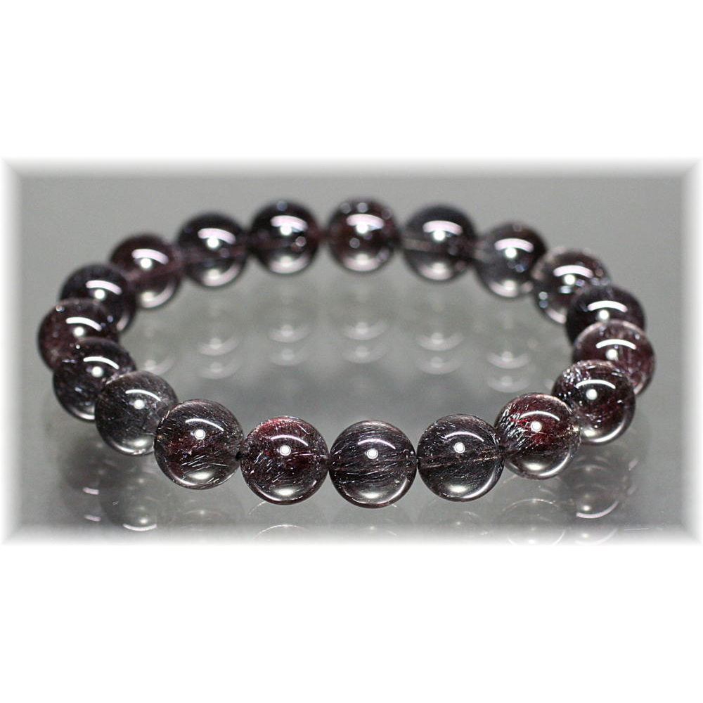 高品質]花火ブラックスーパーセブンブレスレット（約11mm玉） - 埼玉県