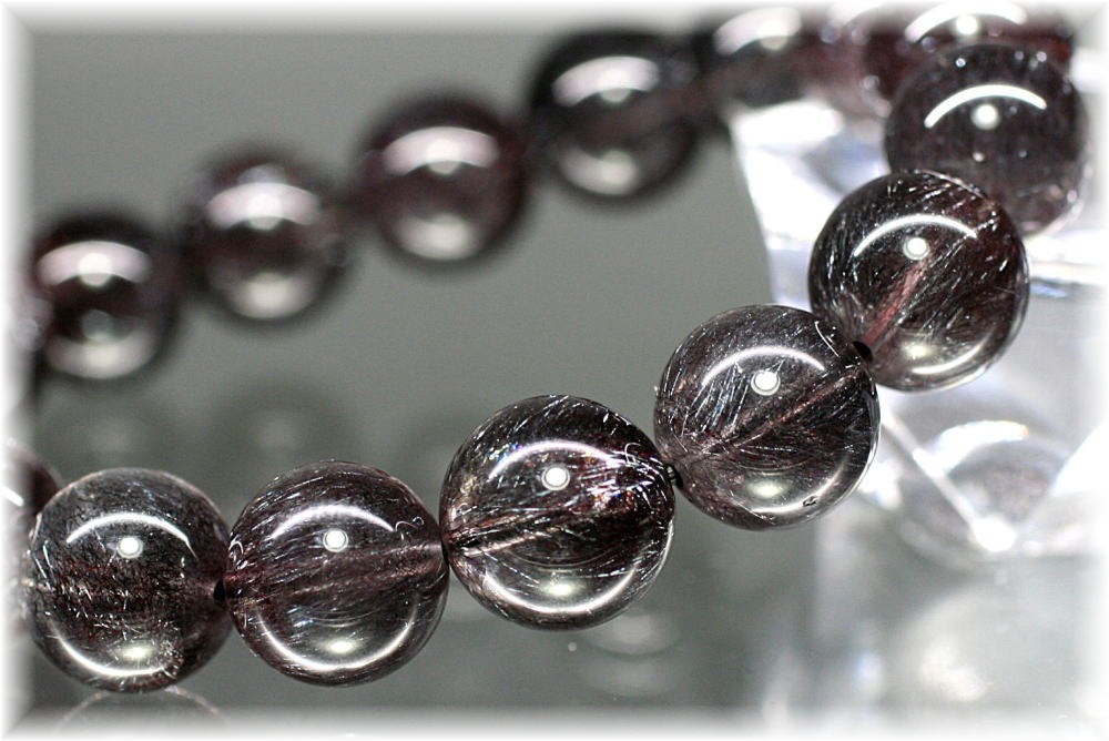 高品質]花火ブラックスーパーセブンブレスレット（約12mm玉） - 埼玉県