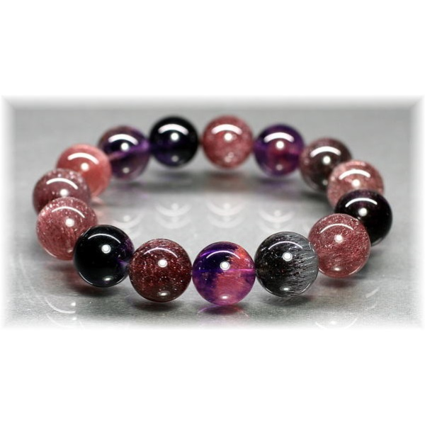 最高品質]ミックススーパーセブンブレスレット（約14.5mm玉） - 埼玉県