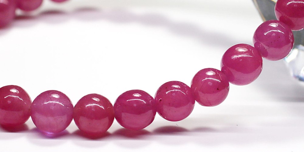 高品質]ピンクサファイアブレスレット（約7mm玉） - 埼玉県吉川市の