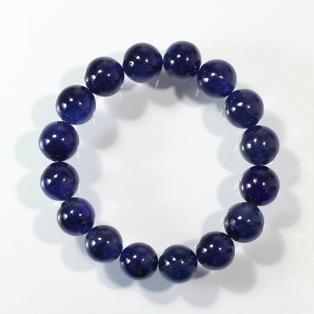 トップクォリティ]宝石質サファイアブレスレット（約13mm玉） - 埼玉県