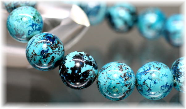 最高品質]スカイブルークリソコラブレスレット（約12mm玉） - 埼玉県