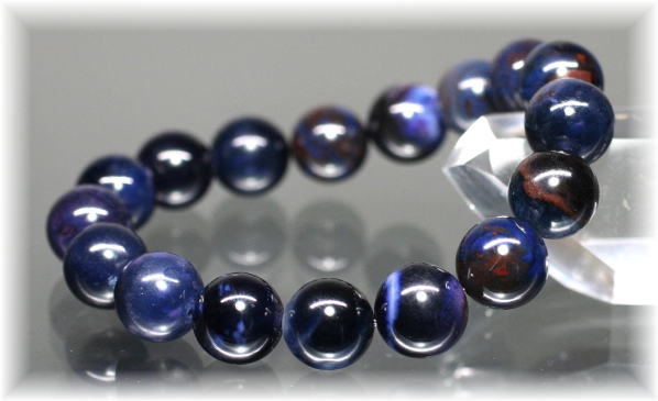 AA]ダークブルースギライトブレスレット（約11.5mm玉） - 埼玉県吉川市