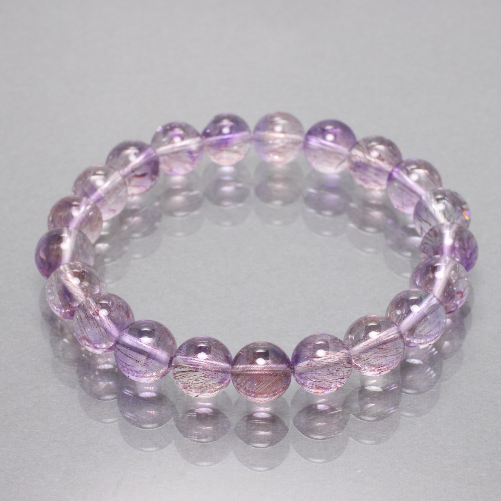 高品質+]アメジストスーパーセブンブレスレット（約9mm玉） - 埼玉県