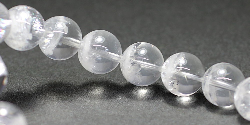 高品質++]スノーホワイトステップファントムクォーツブレスレット（約