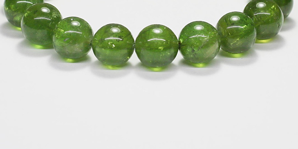 高品質]グリーントルマリンブレスレット（約10.5mm玉） - 埼玉県吉川市