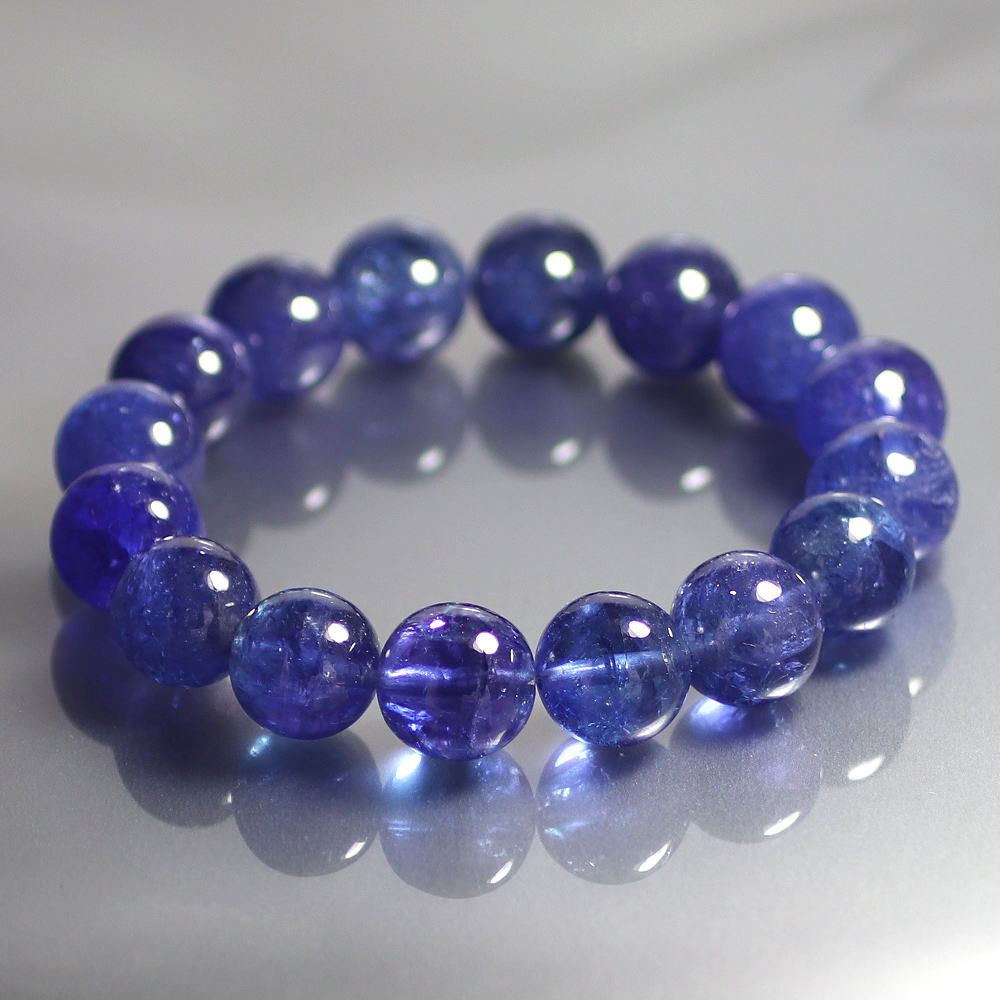 特別価格/トップクォリティ]宝石質タンザナイトブレスレット（圧巻の約