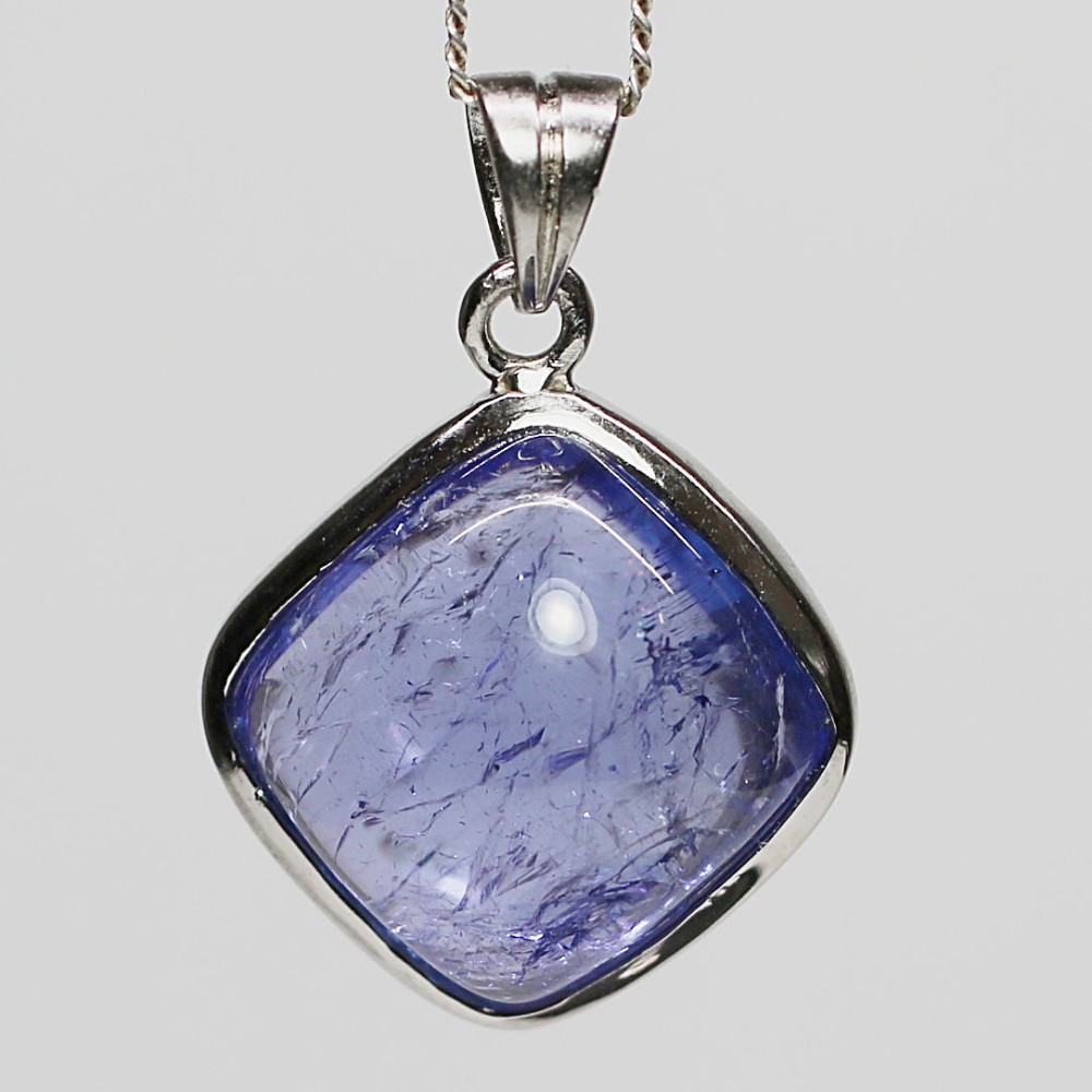 トップクォリティ] 宝石質タンザナイトペンダントトップ（シルバー925