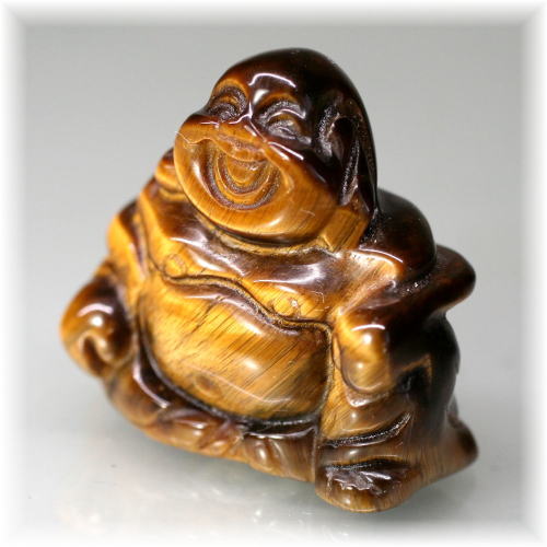 南アフリカ産]タイガーアイ彫刻/布袋様 - 埼玉県吉川市の天然石専門店