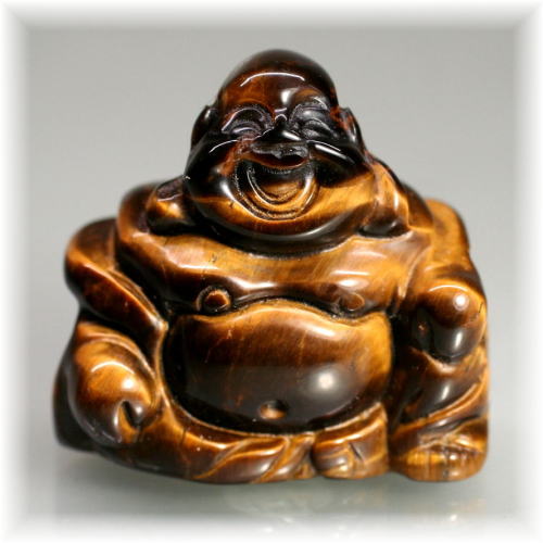 南アフリカ産]タイガーアイ彫刻/布袋様 - 埼玉県吉川市の天然石専門店