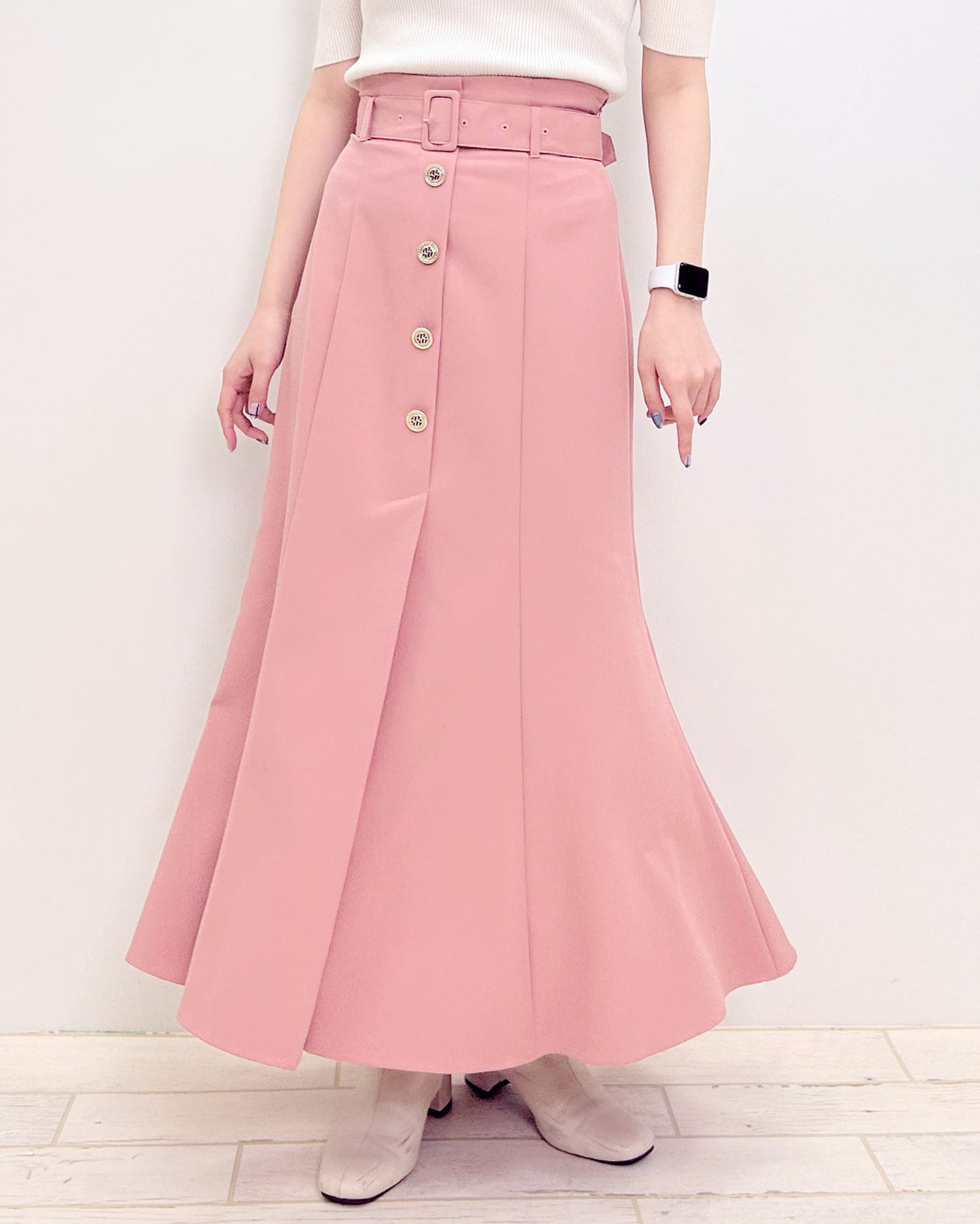 共ベルト付金ボタンマーメイド／スカート｜INGNI(イング) 公式通販