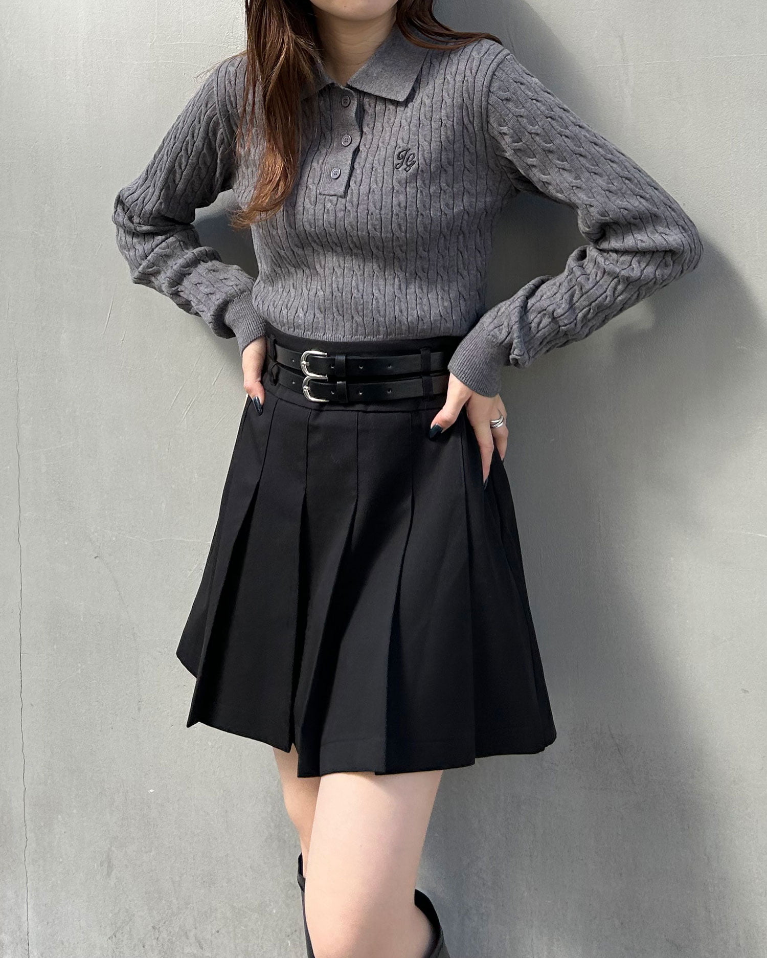 ダブルベルト付プリーツ／スカパン｜INGNI(イング) 公式通販｜INGNI STORE