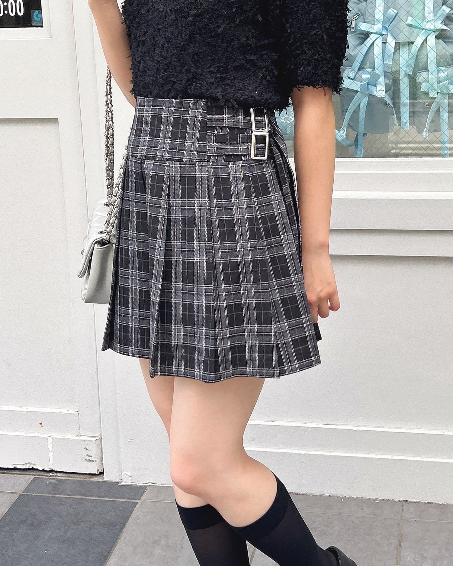 サイドベルトチェックプリーツスカパン｜INGNI(イング) 公式通販