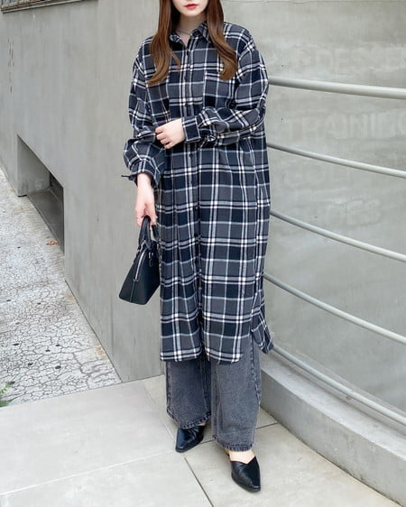 BackドロストBIGチェック柄シャツワンピース｜INGNI(イング) 公式通販