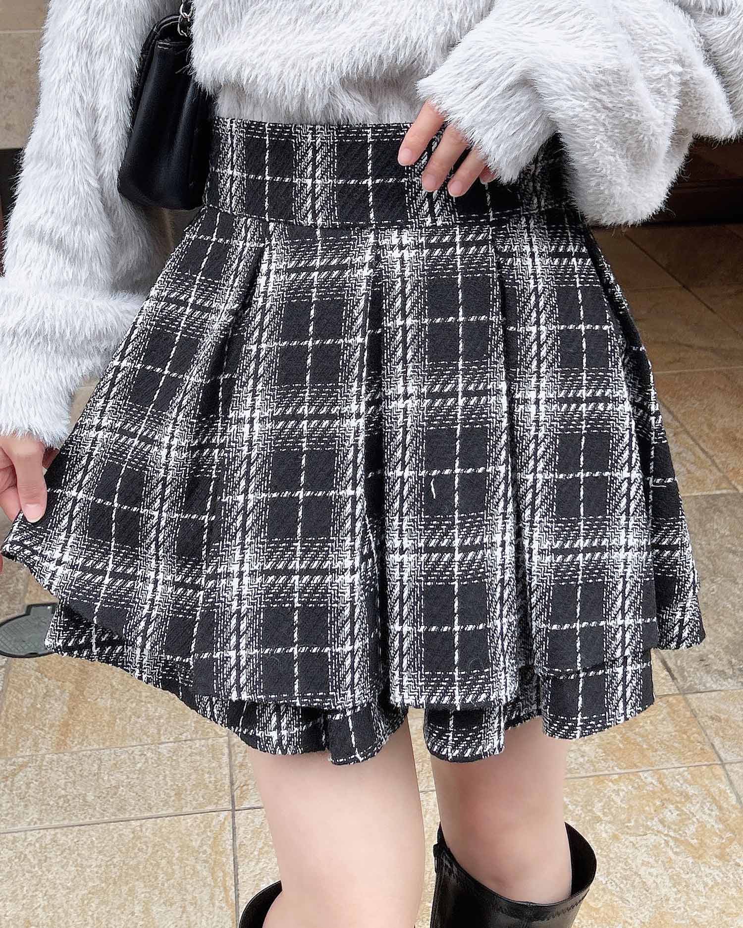 チェック柄タックミニフレアスカート｜INGNI(イング) 公式通販｜INGNI