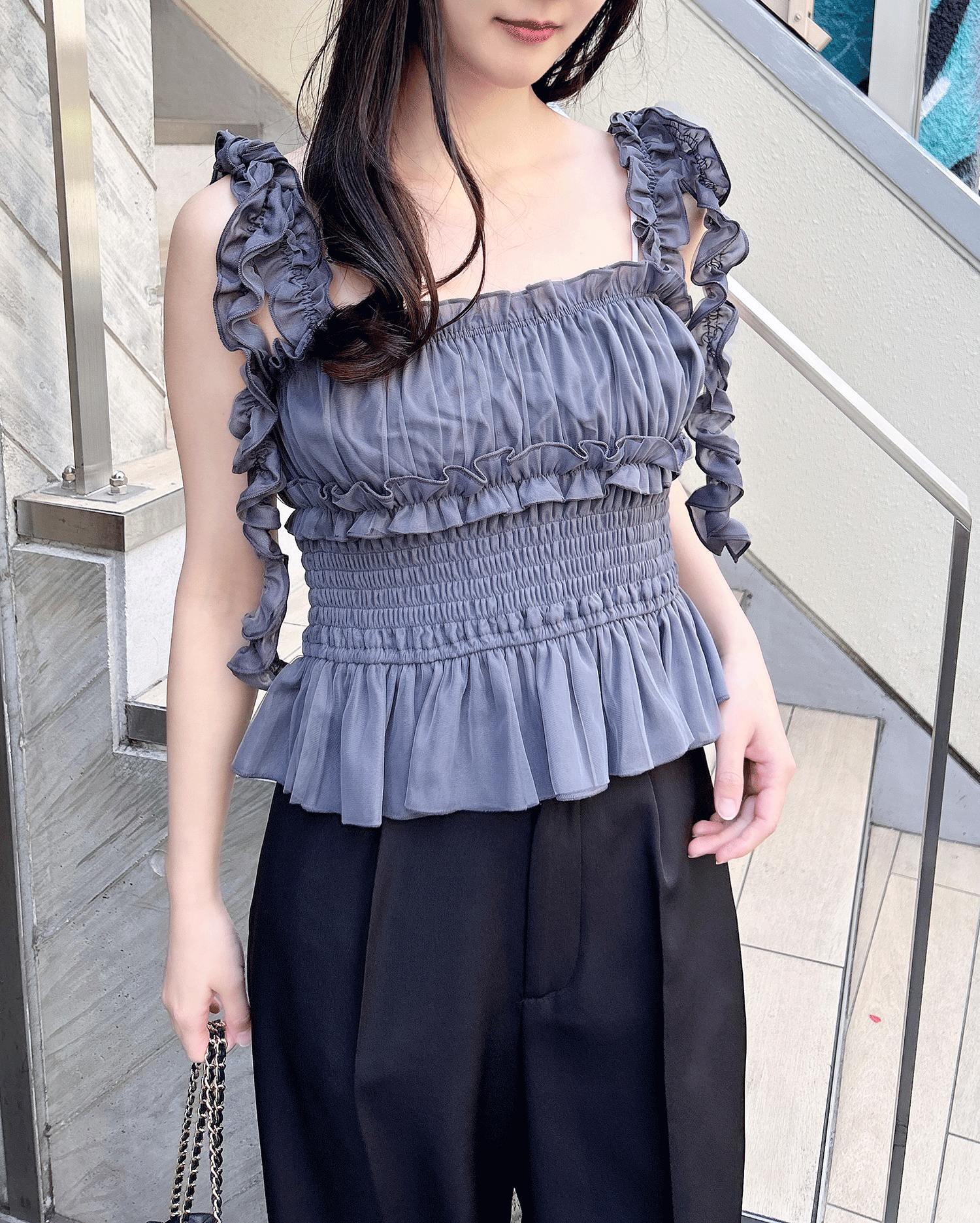 チュールフリルキャミブラウス（OUTLET）｜INGNI(イング) 公式