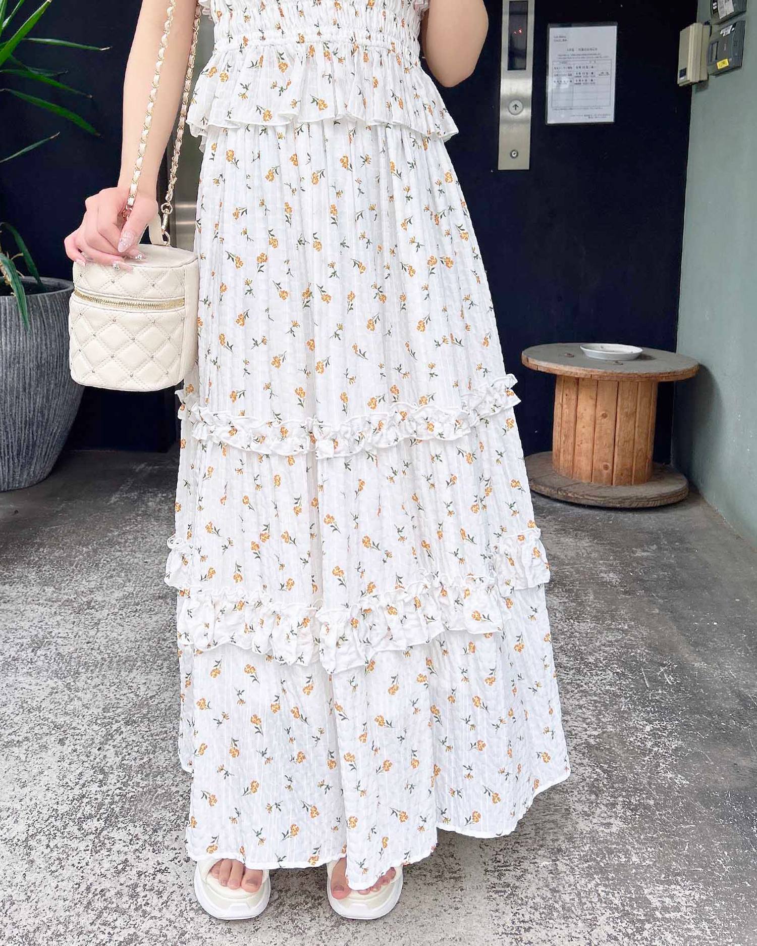 花柄フリルティアードスカート(セットアップ対応)｜INGNI(イング) 公式