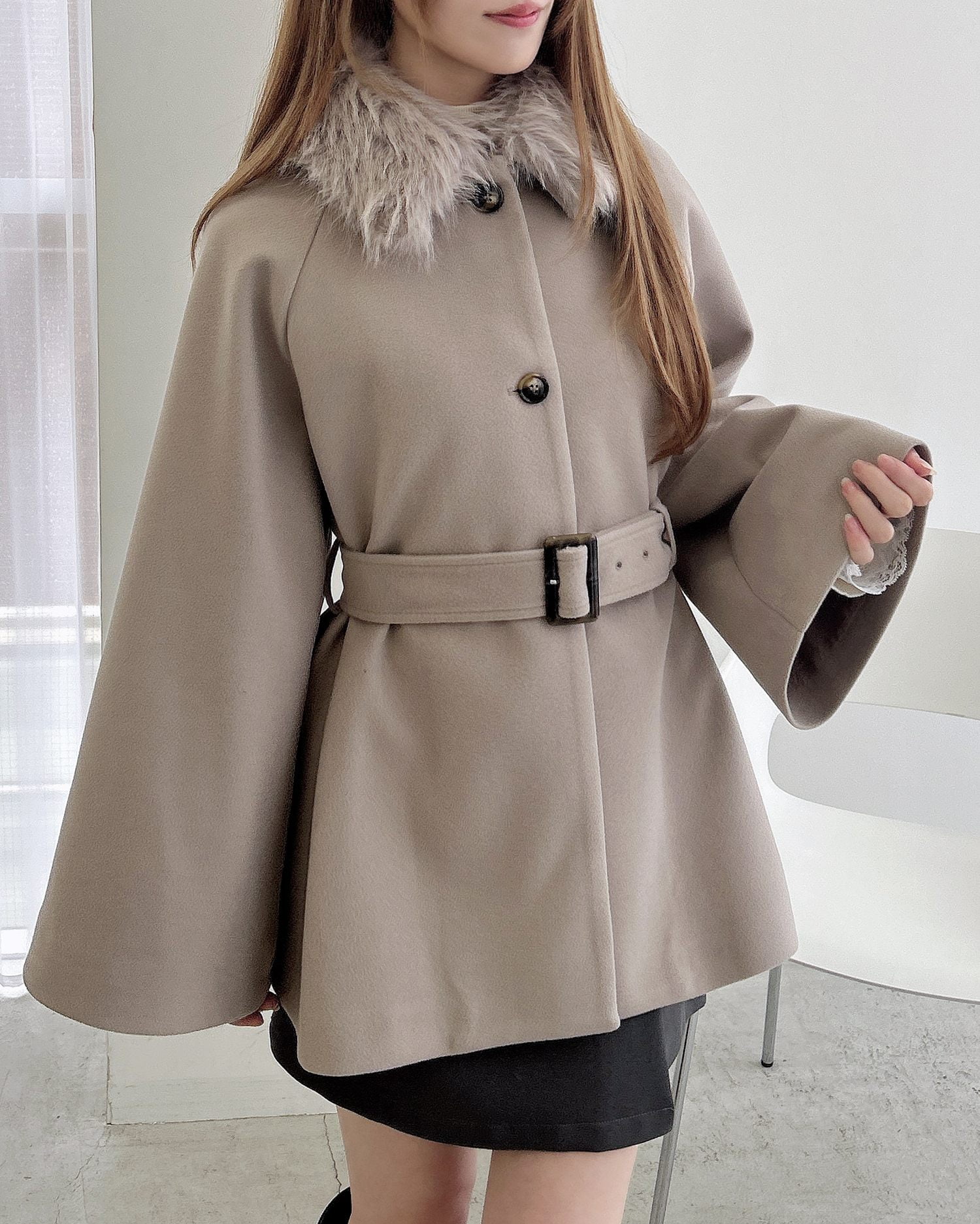 エコファー取り外しケープライクコート（OUTLET）｜INGNI(イング