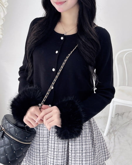 袖口エコファーニットカーディガン｜INGNI(イング) 公式通販｜INGNI STORE