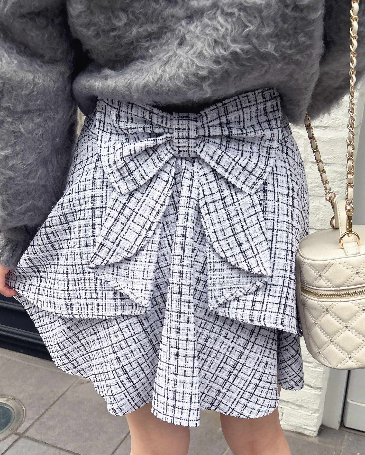 バックリボンツイードフレアスカパン／A｜INGNI(イング) 公式通販