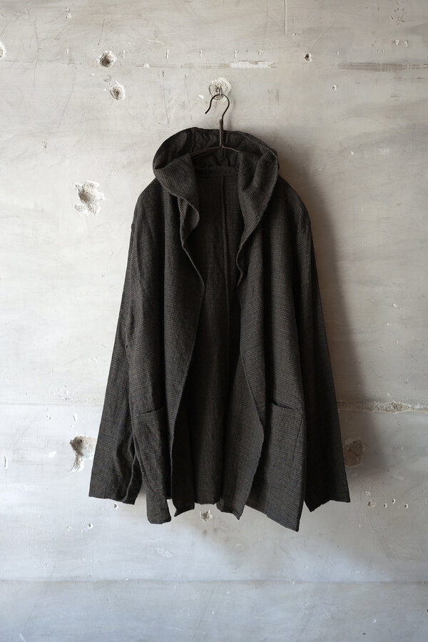 BLACKBIRD / HOODED TOILE SHIRT (sold) | INSIDE MY GLASS DOORS