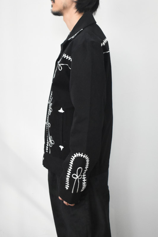 NEW] Rockmount Ranch Wear Western Bolero Jacket [BLACK/ROPE DESIGN]