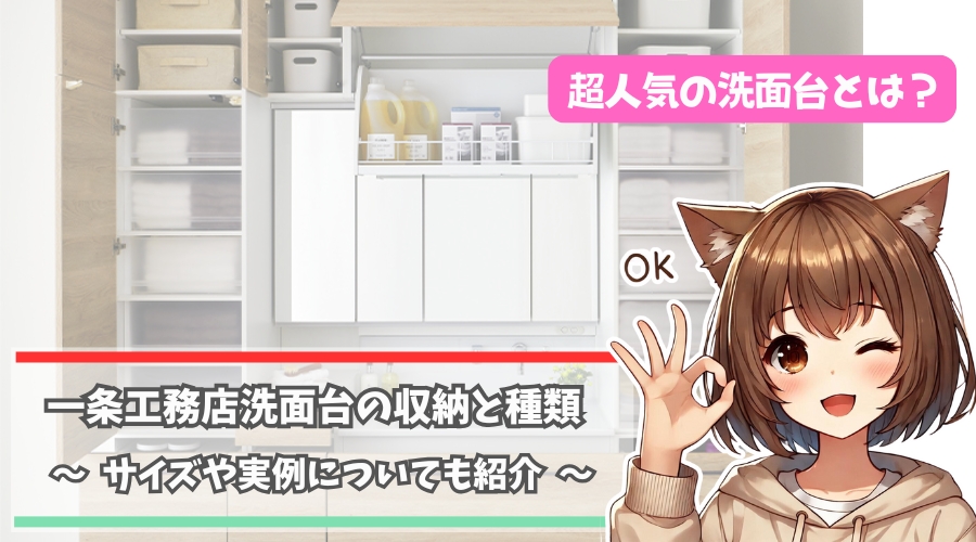 超人気♬】一条工務店洗面台の収納と種類を徹底解説！サイズや実例も