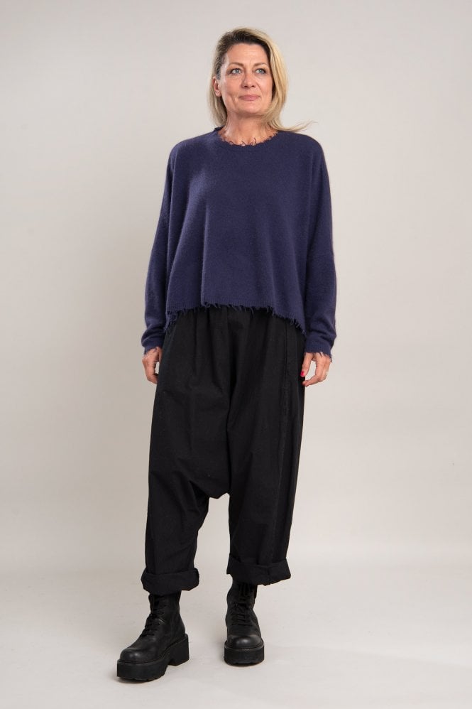 Rundholz Grape Merino Wool & Raccoon Pullover | i dare to be