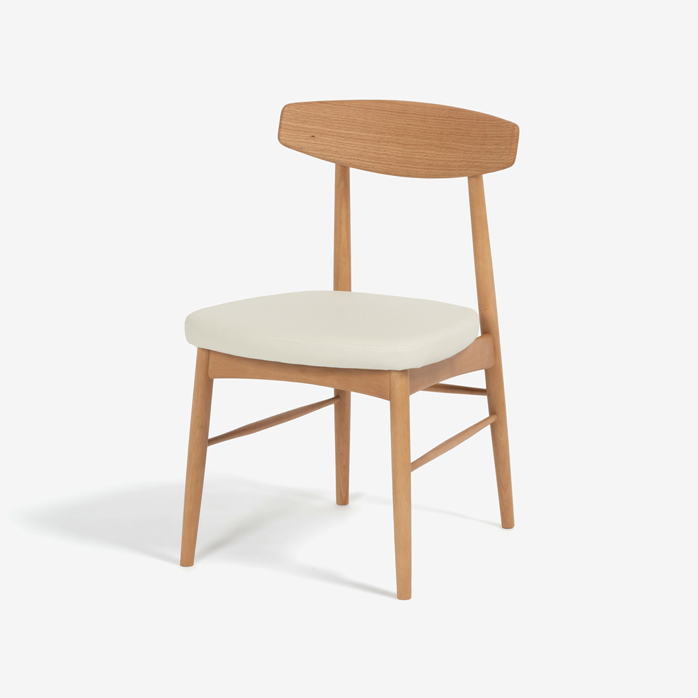 ダイニングテーブル「ユノ3」幅80cm レッドオーク材 ホワイトオーク色