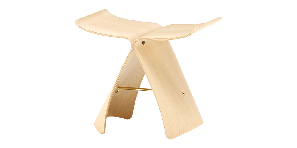 天童木工 スツール「バタフライスツール S0521 MP-NT」メープル材
