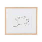 定番品】パブロ・ピカソ 「フクロウ」ブラックフレーム｜ポスター