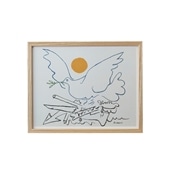 定番品】パブロ・ピカソ 「フクロウ」ブラックフレーム｜ポスター