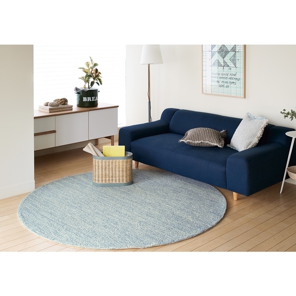 ラグ Fioriウールツイスト10 正方形200×200cm アイボリー｜ラグ一覧