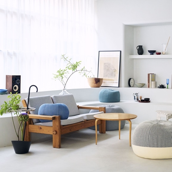 MINI PUUF Blue gray｜1人掛け｜IDEE SHOP Online