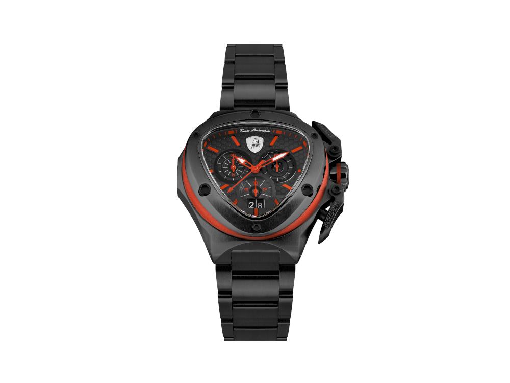Tonino Lamborghini Spyder X Red Quartz Watch, PVD, 53 mm, Chrono