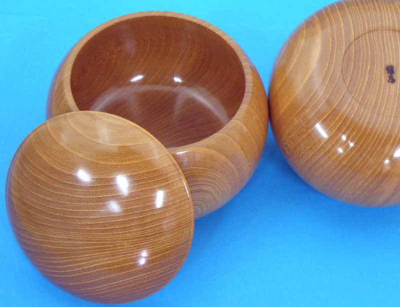 高級木製碁笥(欅) 碁石 囲碁 木製碁笥 欅 特上 特大 ※蛤碁石36号まで