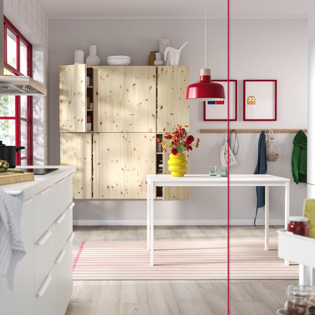 VIHALS ヴィーハルス 伸長式テーブル, ホワイト, 120/180x74 cm - IKEA