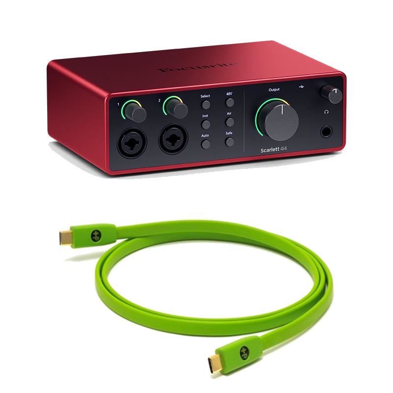Focusrite Scarlett 4i4 gen4 + OYAIDE製高品質USBケーブルセット(Type