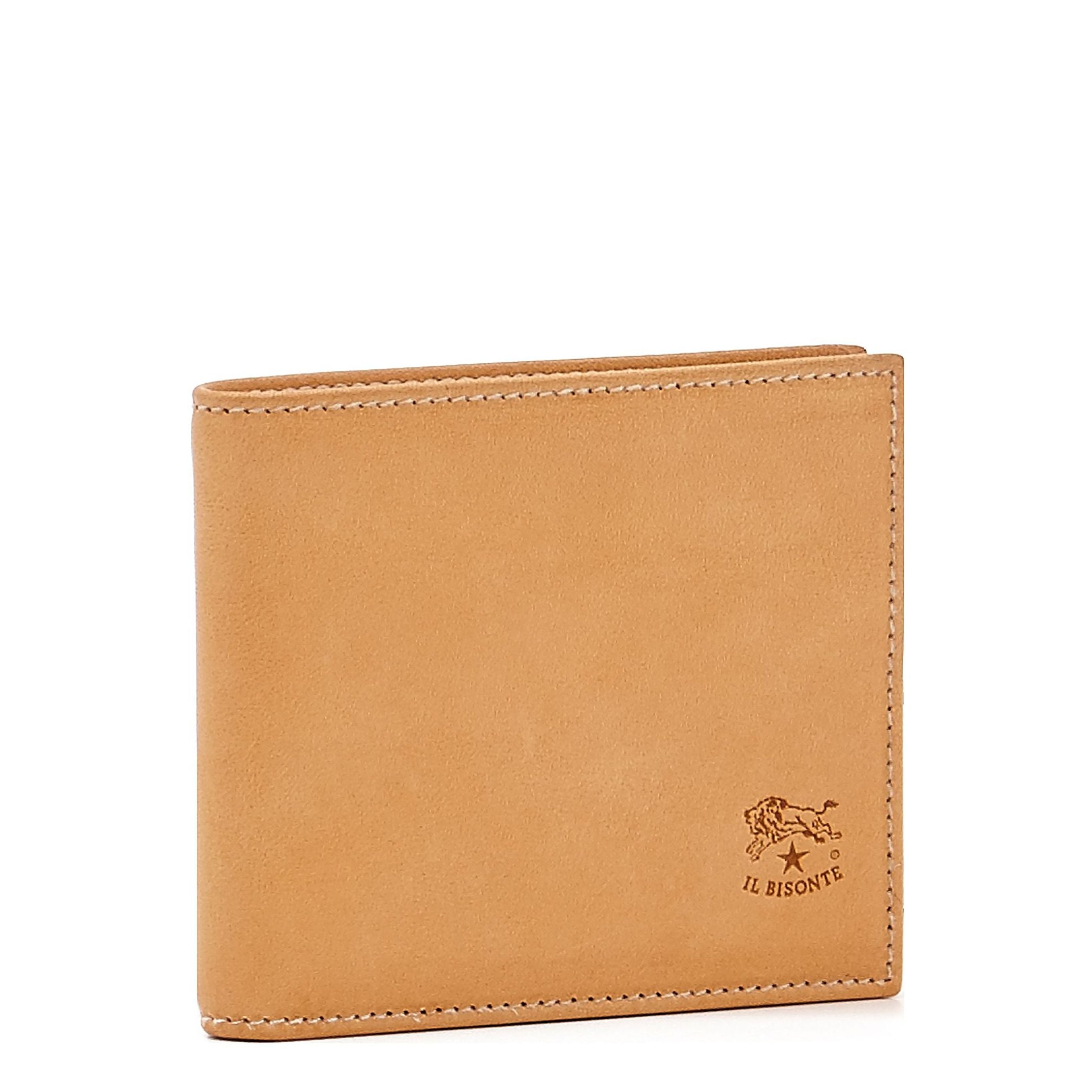 Feniglia | Men's bi-fold wallet in leather color natural – Il Bisonte