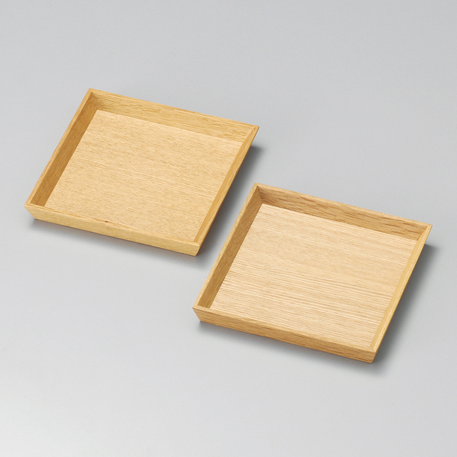 銘々皿 4.0 白木塗 ペア2枚組 木製 12-06105 漆器の井助