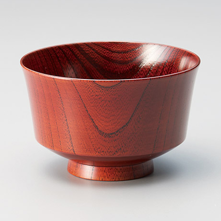 汁椀 Keyaki 黒/赤 漆塗り・木製 12-01607/01608 漆器の井助