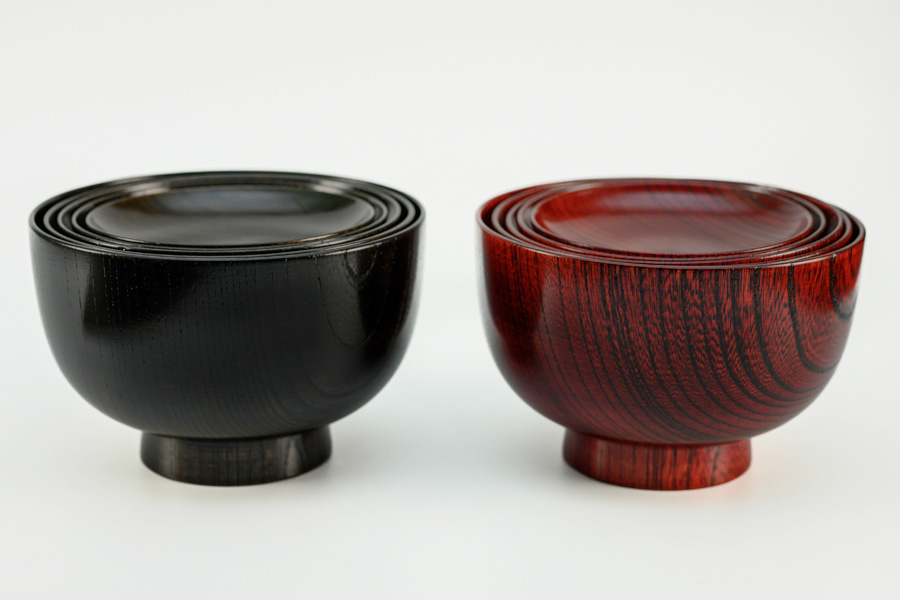 応量器（応量椀） 欅 五つ組 木製漆塗り 入れ子のお椀セット FC10-13