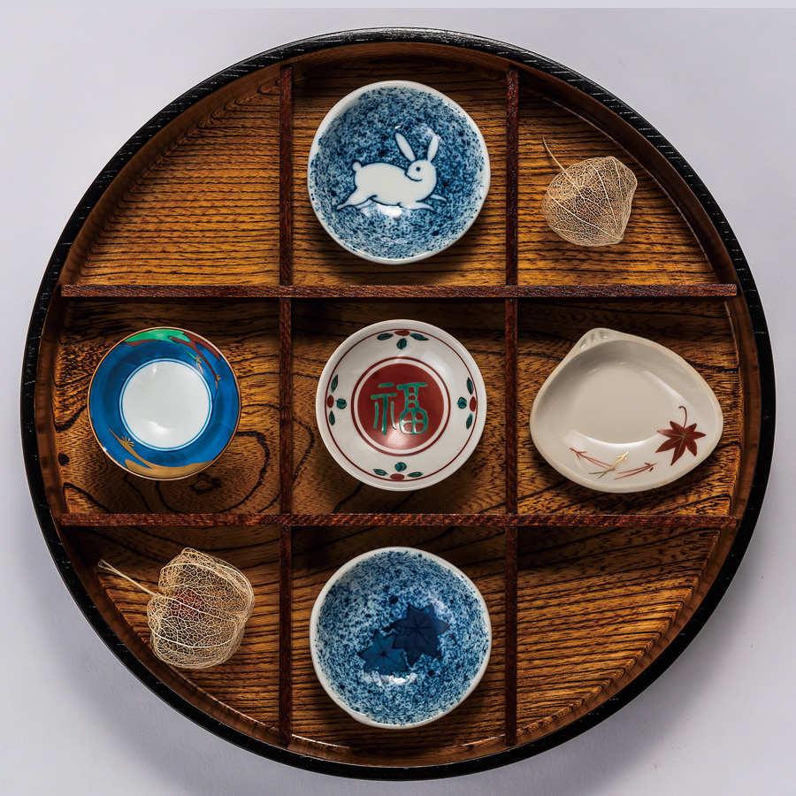 オードブル一段重 ひびき 大 木製 漆塗りお重箱 FC19-8/9 漆器の井助